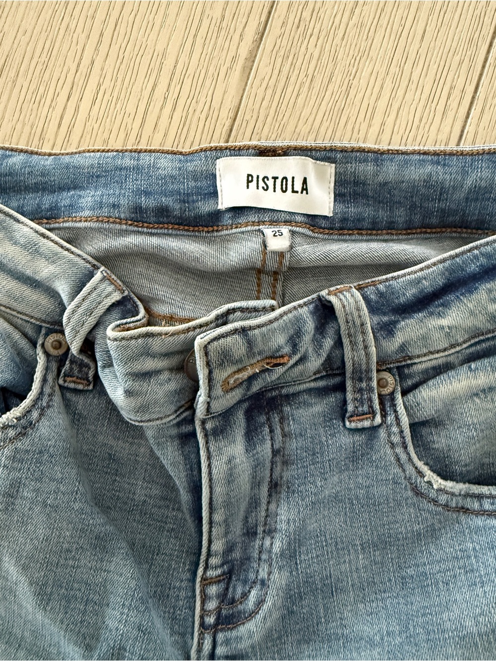 pistola Light Wash High-Rise Jeans